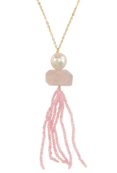 39" Tassel Necklace and Freshwater Pearl Necklace