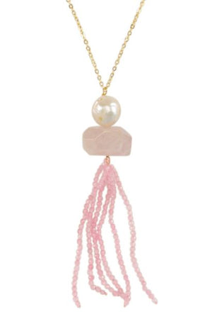 39" Tassel Necklace and Freshwater Pearl Necklace