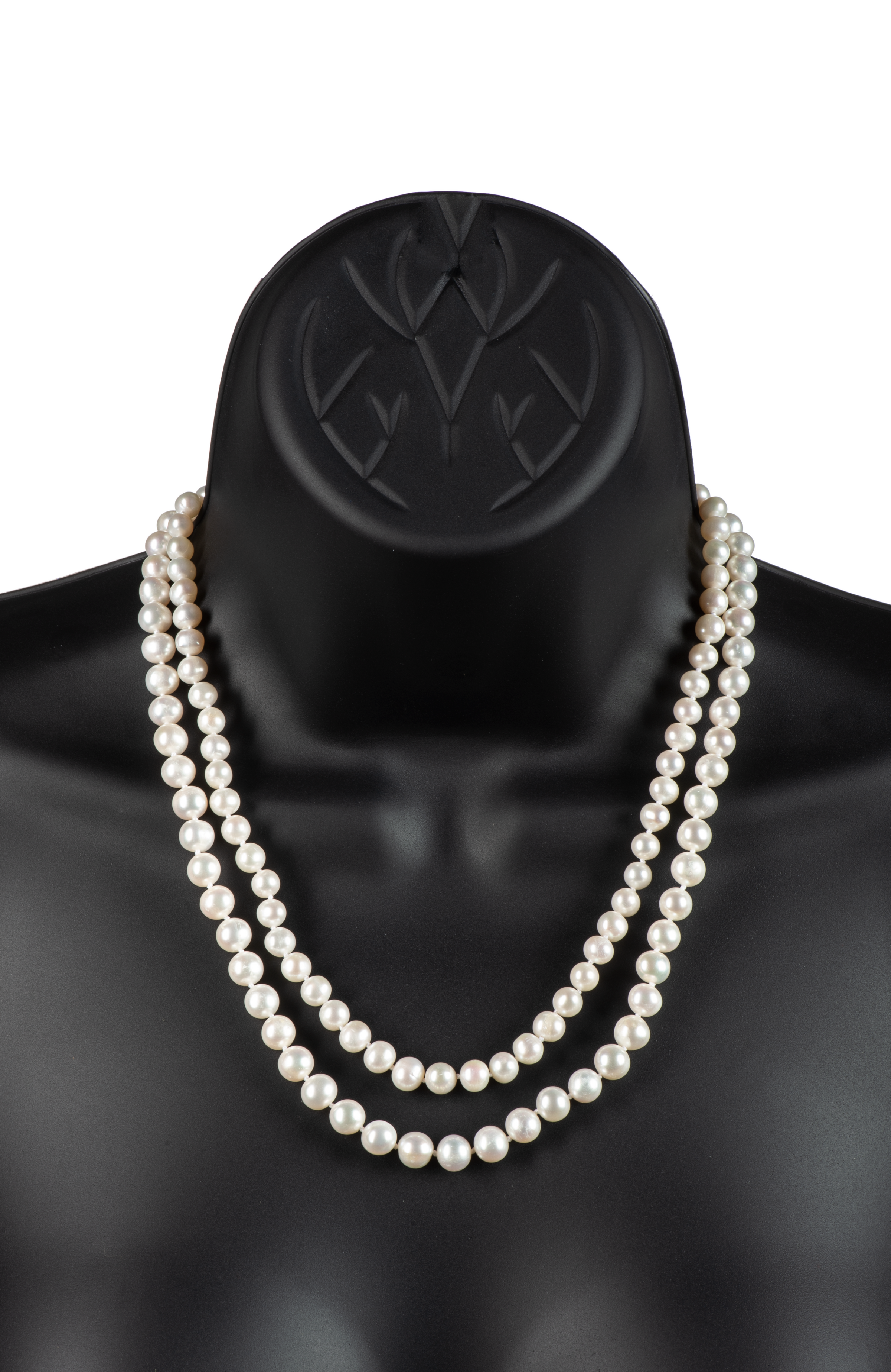 Graduated Double Strand Pearl Necklace