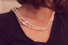 Long biwa pearl necklace