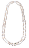 Extra-long perfect pearl necklace