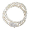 Hematite and Pearl Wrap Bracelet