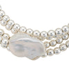 Hematite and Pearl Wrap Bracelet