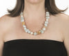 Aquamarine, citrine, and pearl necklace